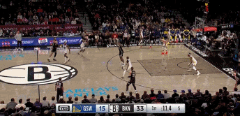 夏普補籃命中 籃網(wǎng)首節(jié)35-15領先勇士20分！
